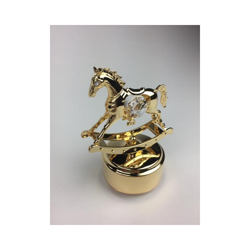 Gold-plated rocking horse