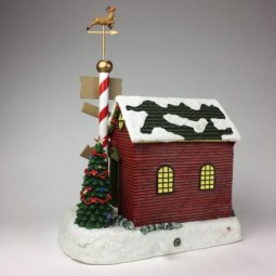 L’atelier du Père Noël au Pôle Nord en résine