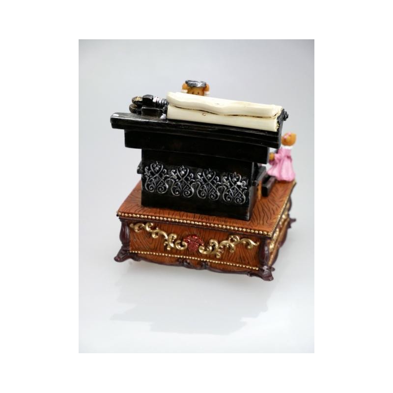 Music box typewriter bears