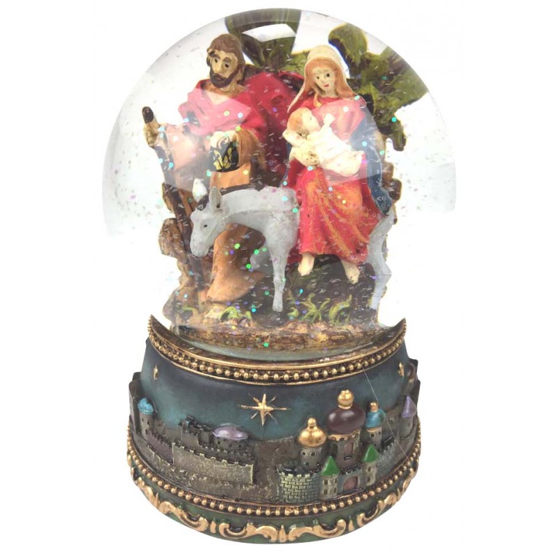 Snow globe with Nativity donkey