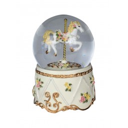 Glitter globe with carousel horse