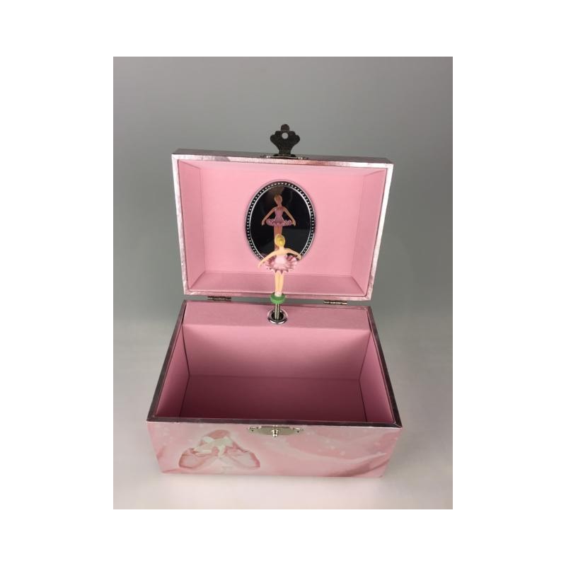 Boîte à bijoux rose scintillante ballerine 