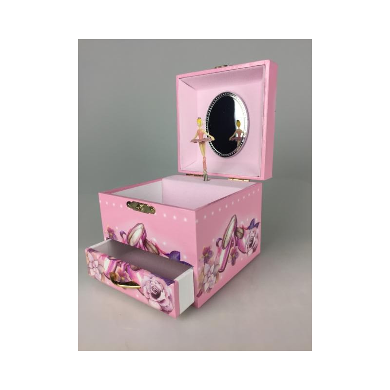 Boîte à bijoux rose ballerine 