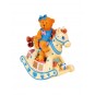 Music box blue bear on rocking horse