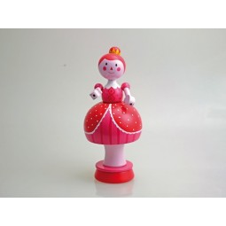 Wooden Lady in red