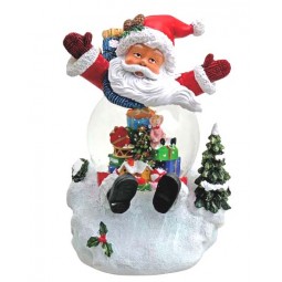 Santa mit Schneekugel