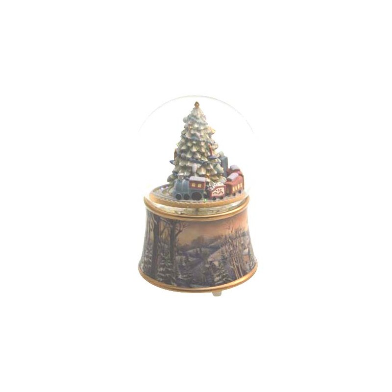 Snowglobe “Christmas tree with train”
