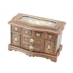 Jewelry chest of drawers in wood design