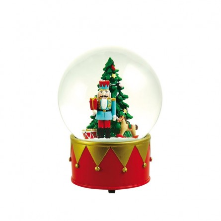 Snowglobe with a nutcracker and a christmastree