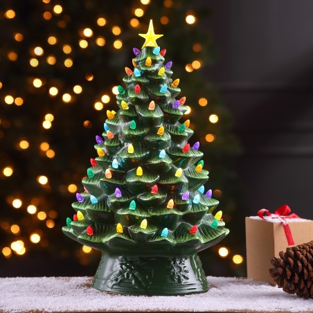 Nostalgic Ceramic Christmas Tree - Green