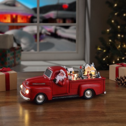 Nostalgic Red Truck - Santa