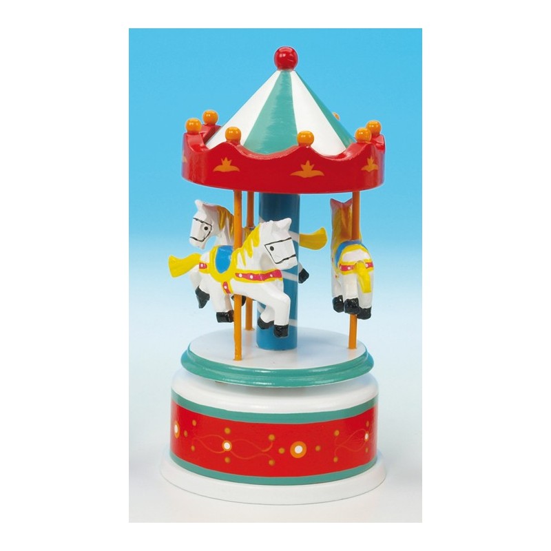 Wooden carousel red / white 170 mm