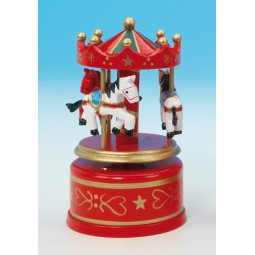 Wooden carousel red / green 130 mm