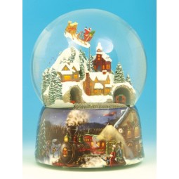 Schneekugel "Zug & Santa"