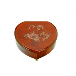 Boîte à bijoux en forme de coeur  avec fleurs