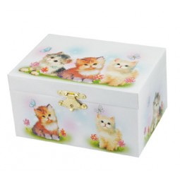 Jewelry box with cat motif