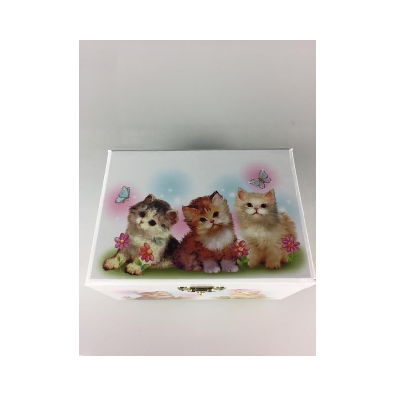 Boîte à bijoux motif chats